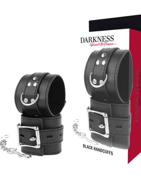 DARKNESS - MENOTTES EN CUIR NOIR