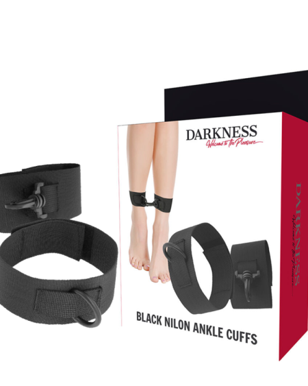 DARKNESS - CHEVILLES EN NYLON NOIR