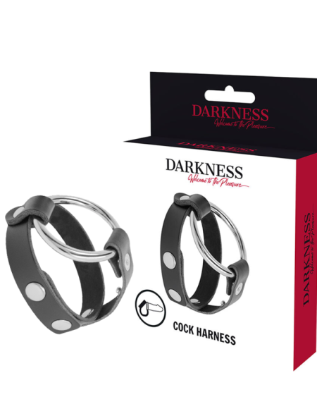 DARKNESS - ANNEAU DE BITE ET TESTICULE BDSM