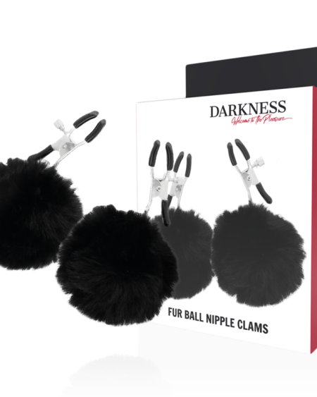 DARKNESS - PINCES À TÉTONS AVEC POM POMS 1