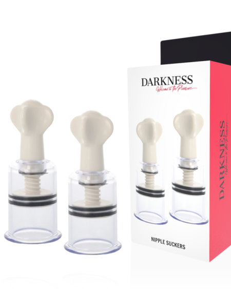 DARKNESS - ONDES STIMULANTES POUR TÉTONS TRANSPARENTS 5 CM DE DIAMÈTRE
