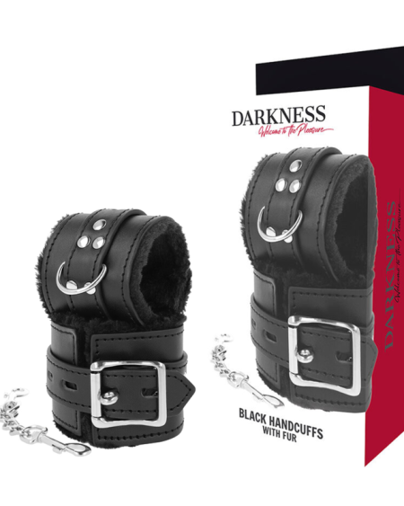 DARKNESS - MENOTTES BDSM DOUBLÉES NOIRES