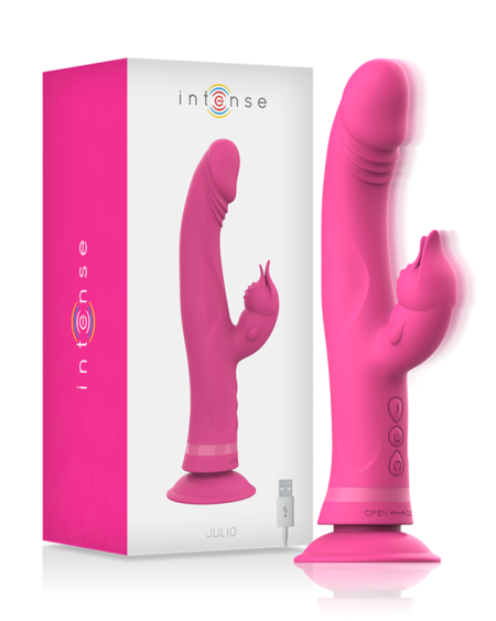 INTENSE - VIBRATEUR JULIO RABBIT SILICONE ROSE