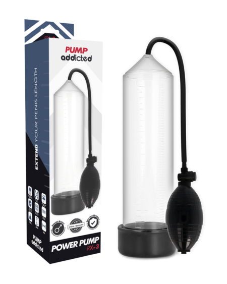 PUMP ADDICTED - BOMBA ERECCIÓN RX3 TRANSPARENTE
