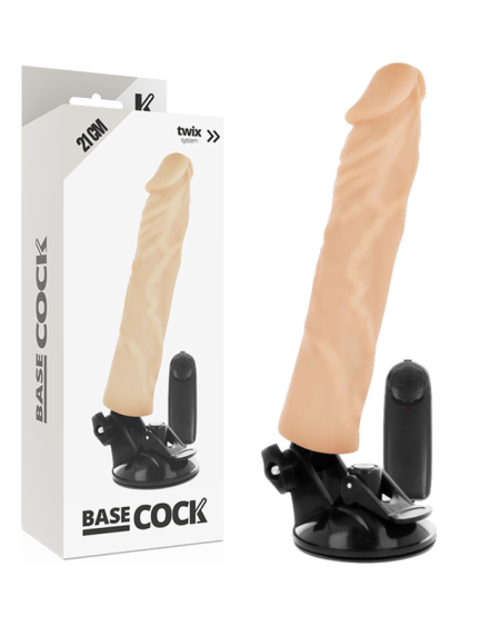 BASECOCK - VIBRADOR REALÍSTICO CONTROL REMOTO NATURAL 21 CM -O- 4 CM