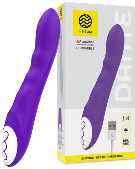 GALATEA - VIBRATEUR DANTE LILAS COMPATIBLE AVEC LA TECHNOLOGIE SANS FIL WATCHME
