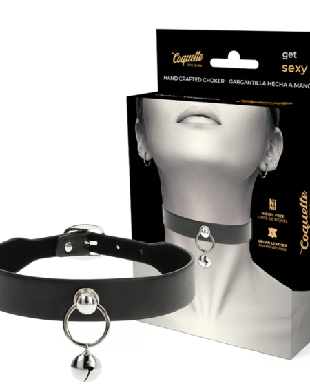 COQUETTE CHIC DESIRE - COLLIER CUIR VEGAN FEMME ACCESSOIRE HOCHET/CERCEAU