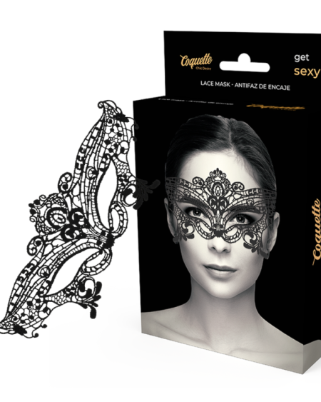 COQUETTE CHIC DESIRE - MASQUE LARGE EN DENTELLE NOIRE