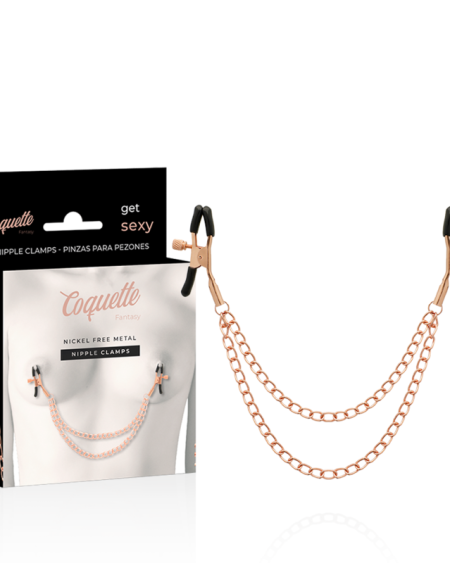 COQUETTE CHIC DESIRE - PINCES METELONS FANTAISIE EN MÉTAL AVEC CHAÎNE