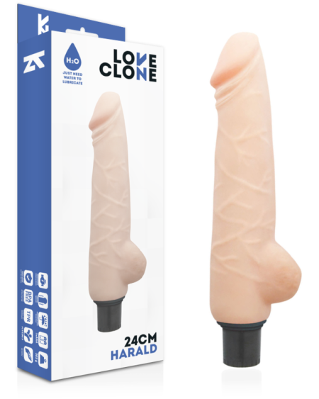 LOVECLONE - VIBRATEUR AUTOLUBRIFIANT HARALD 24 CM -O- 4 CM