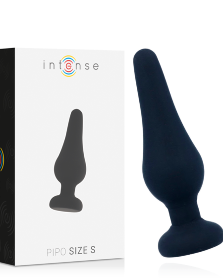 INTENSE - PLUG ANAL PIPO S SILICONE NOIR 9,8 CM