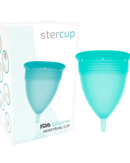 STERCUP - COUPE MENSTRUELLE EN SILICONE FDA AIGUE-MARINE - TAILLE L