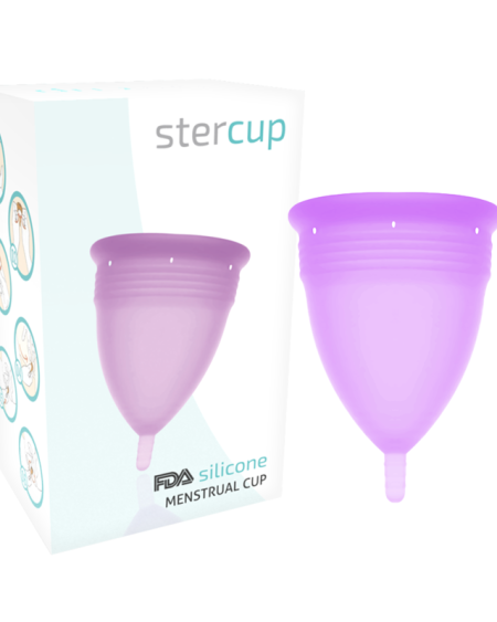 STERCUP - COUPE MENSTRUELLE EN SILICONE FDA LILAS - TAILLE L