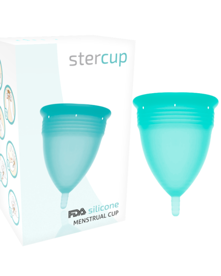 STERCUP - COUPE MENSTRUELLE EN SILICONE FDA AIGUE-MARINE - TAILLE S