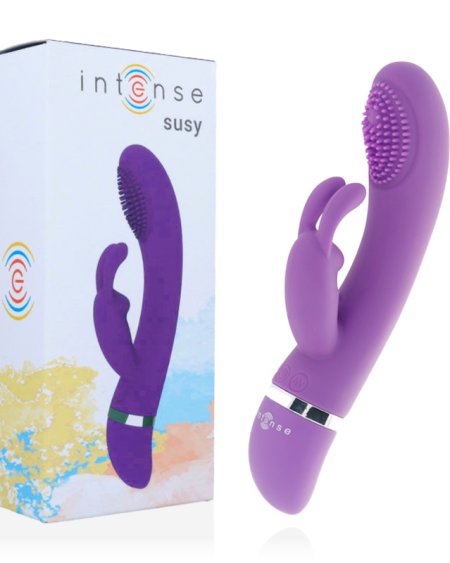 INTENSE - VIBRATEUR OSCILLANT SUSY SILICON RABBIT LILAS