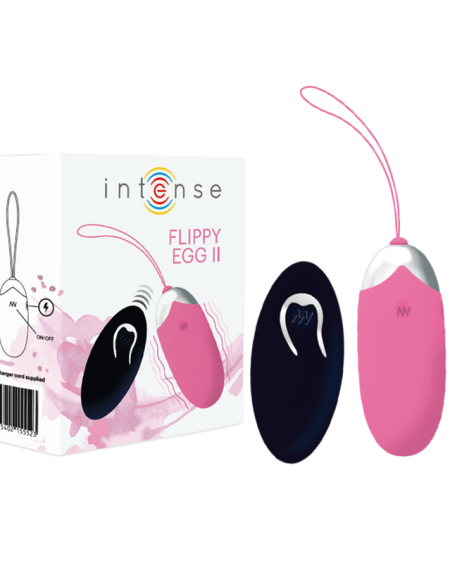 INTENSE - OEUF VIBRANT FLIPPY II AVEC TÉLÉCOMMANDE ROSE