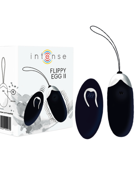 INTENSE - OEUF VIBRANT FLIPPY II AVEC TÉLÉCOMMANDE NOIR