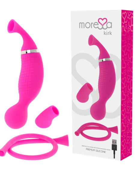 MORESSA - KIRK DUO ONDES STIMULANTES + MASSEUR MULTIFONCTION RECHARGEABLE EN SILICONE PREMIUM