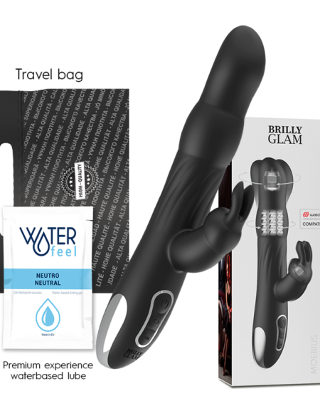 VIBRATEUR ET ROTATEUR BRILLY GLAM MOEBIUS RABBIT COMPATIBLE AVEC LA TECHNOLOGIE SANS FIL WATCHME