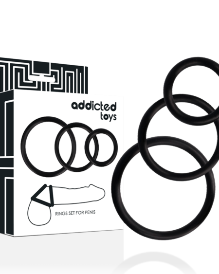 ADDICTED TOYS - ENSEMBLE DANNEAU POUR PÉNIS NOIR