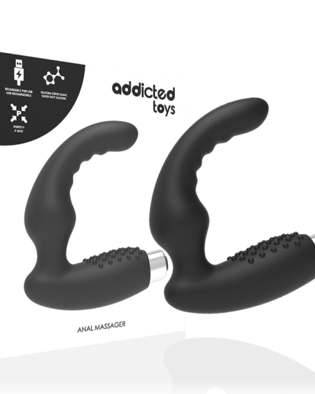 ADDICTED TOYS - VIBRATEUR PROSTATIQUE RECHARGEABLE MODÈLE 2 - NOIR