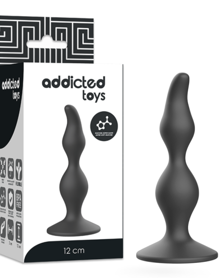 ADDICTED TOYS - PLUG SEXUEL ANAL 12 CM NOIR