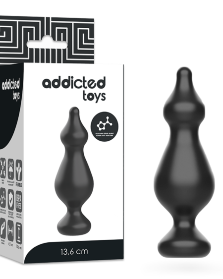 ADDICTED TOYS - PLUG SEXUEL ANAL 13.6 CM NOIR