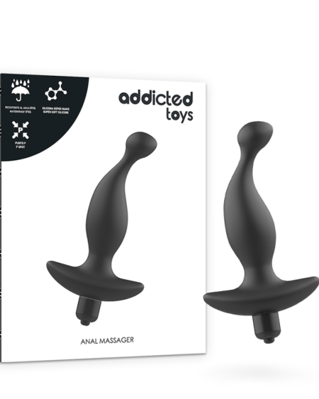 ADDICTED TOYS - MASSEUR ANAL AVEC VIBRATION NOIRE MODÈLE 1