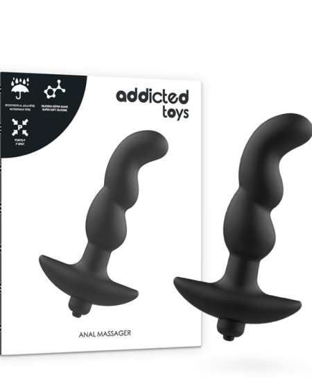 ADDICTED TOYS - MASSEUR ANAL AVEC VIBRATION NOIRE MODÈLE 2