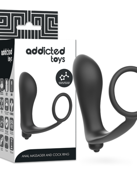 ADDICTED TOYS - PLUG ANAL VIBRANT AVEC ANNEAU PÉNIS