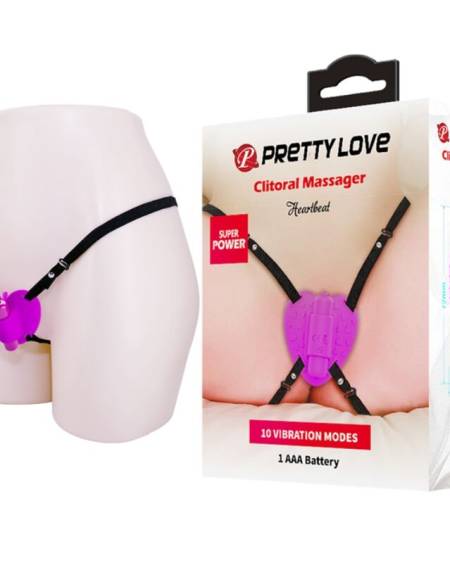 PRETTY LOVE - MASSEUR DE CLITORIS HEARTBEAT 10 MODES DE VIBRATION VIOLET