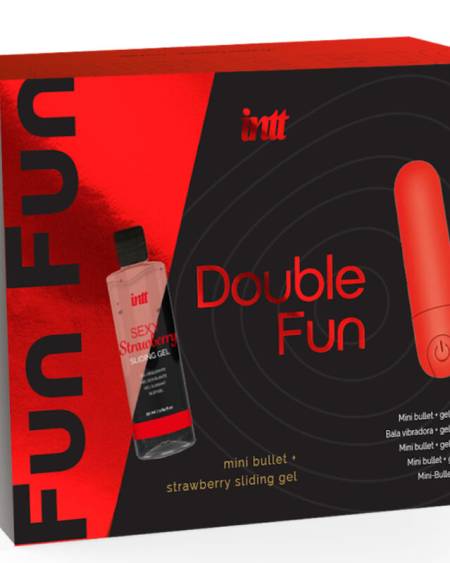 INTT RELEASES - KIT DOUBLE FUN AVEC BULLET VIBRANT ET GEL DE MASSAGE À LA FRAISE