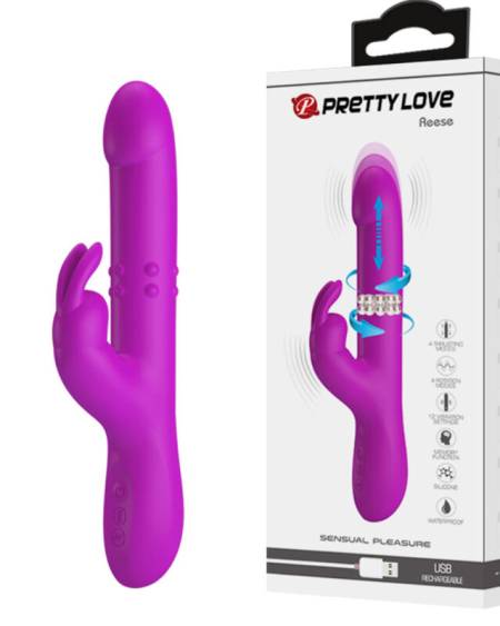 PRETTY LOVE - VIBRATEUR REESE AVEC ROTATION VIOLET