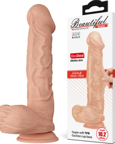 BAILE - BELLE RENCONTRE BERGRISI GODE RÉALISTE FLEXIBLE 26 CM NATUREL