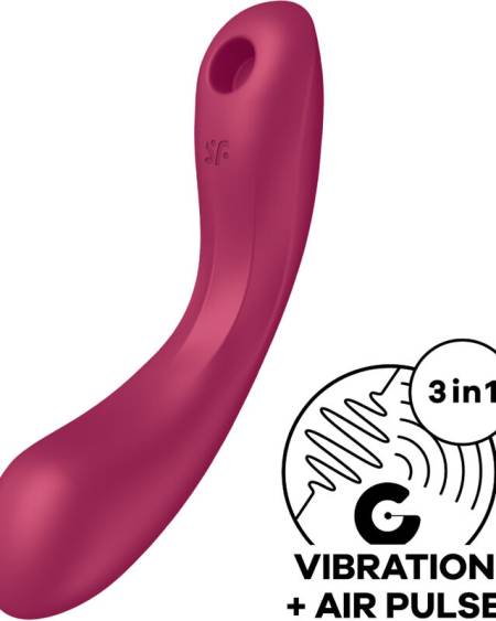 SATISFYER - CURVE TRINITY 1 AIR PULSE VIBRATION GRIS