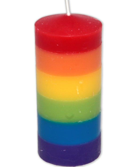 PRIDE - GRANDE BOUGIE AVEC DRAPEAU LGBT