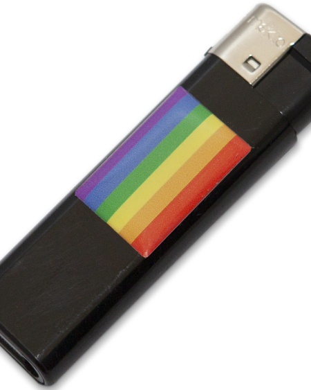 PRIDE - BRIQUET NOIR AVEC DRAPEAU LGBT