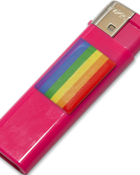PRIDE - BRIQUET FUSCIA AVEC DRAPEAU LGBT