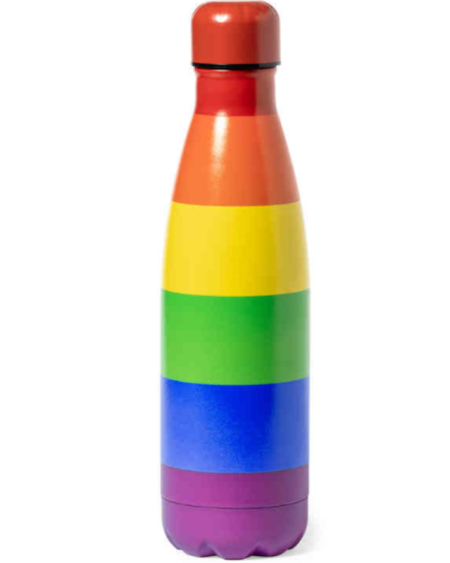 PRIDE - CHAUFFE-EAU MÉTALLIQUE AVEC LE DRAPEAU LGBT