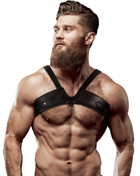 FETISH SUBMISSIVE ATTITUDE - HARNAIS DE POITRINE EN ÉCO-CUIR POUR HOMMES BRIGADE