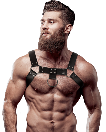 FETISH SUBMISSIVE ATTITUDE - HARNAIS DE POITRINE EN ÉCO-CUIR POUR HOMMES