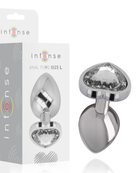 INTENSE - PLUG ANAL MÉTAL ALUMINIUM COEUR BLANC TAILLE L
