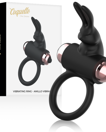 COQUETTE CHIC DESIRE - COCKRING AVEC VIBRATEUR NOIR/ OR