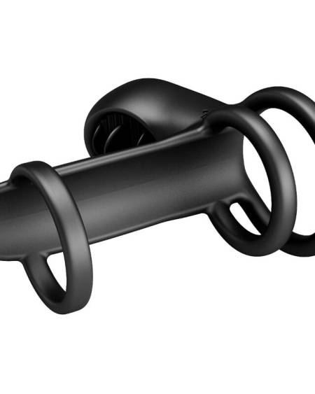 PRETTY LOVE - GAINE PÉNIS JAMMY 12 VIBRATIONS AVEC LANGUE EN SILICONE RECHARGEABLE