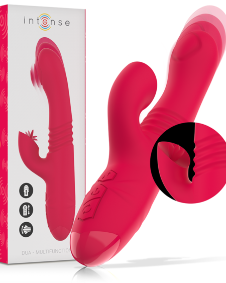 INTENSE - VIBRATEUR UP  DOWN RECHARGEABLE MULTIFONCTION DUA AVEC LANGUE ROUGE