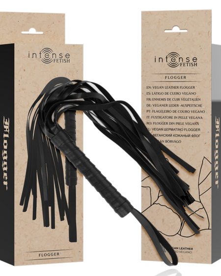 INTENSE - FETISH FLOGGER EN CUIR VÉGÉTALIEN