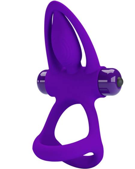 PRETTY LOVE - ANNEAU VIBRATEUR 10 VIBRATIONS SILICONE VIOLETTE