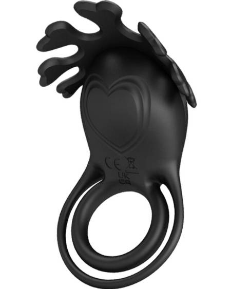 PRETTY LOVE - ANNEAU VIBRATEUR RUBEN 7 VIBRATIONS SILICONE NOIR