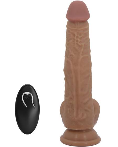 PRETTY LOVE - GODE EN SILICONE JONATHAN 3 VIBRATIONS + 3 MESURES DINSERTION TÉLÉCOMMANDE 21 CM