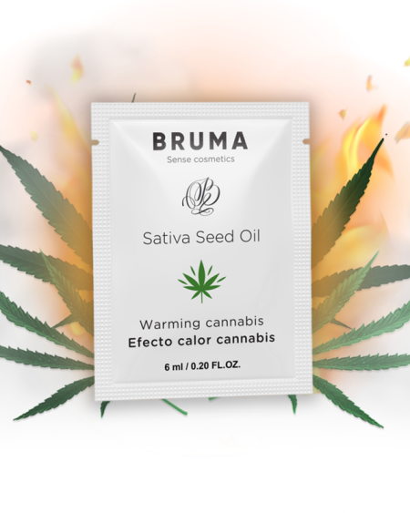 BRUMA - HUILE DE GRAINES DE SATIVA GEL GLISSANT RÉCHAUFFANT SAVEUR DE CANNABIS 6 ML